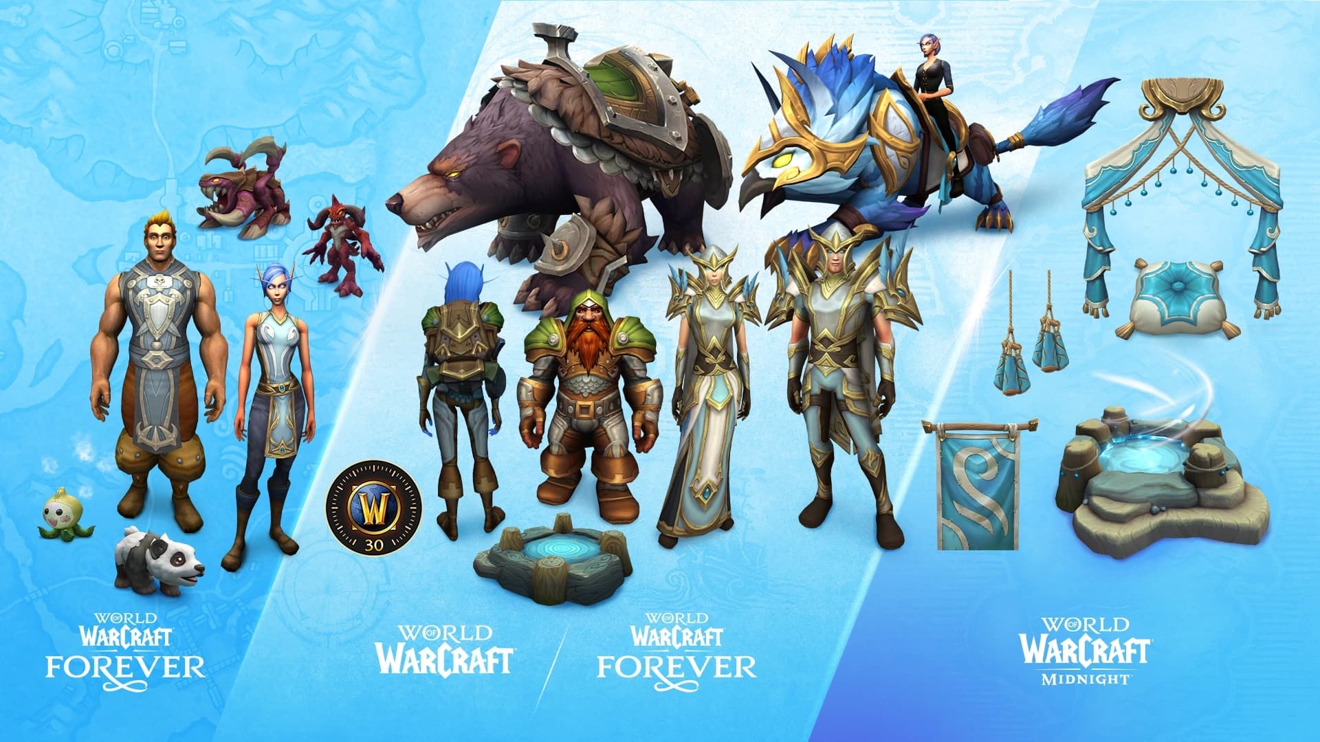 Blizzards Übersicht der Inhalte des Skyborne Epic Pack für Forever.